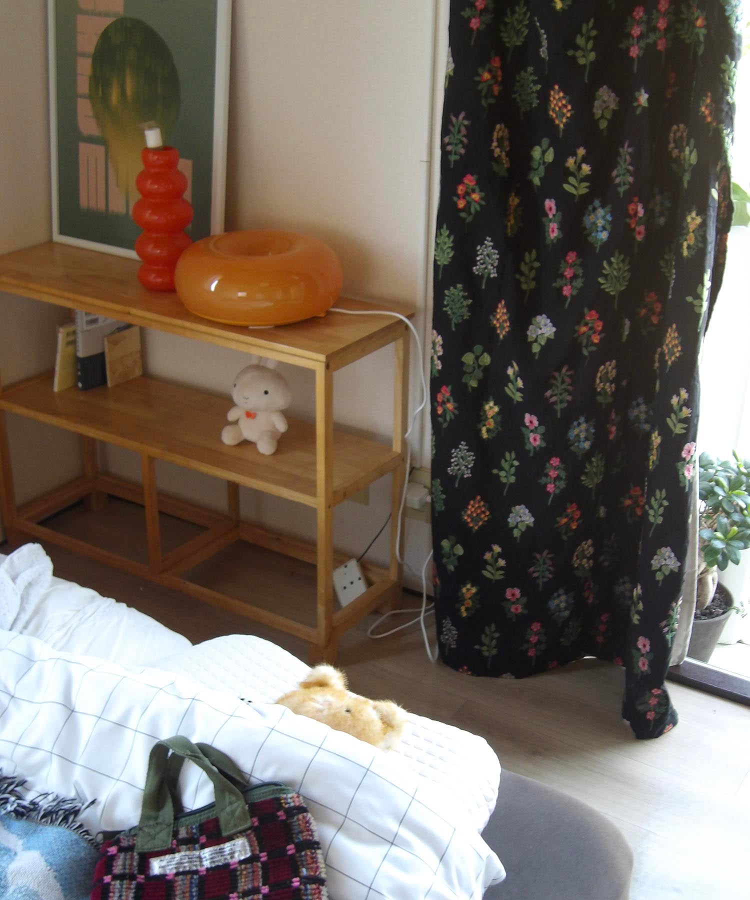Casselini HOME(キャセリーニ ホーム)フラワー刺繍カーテン