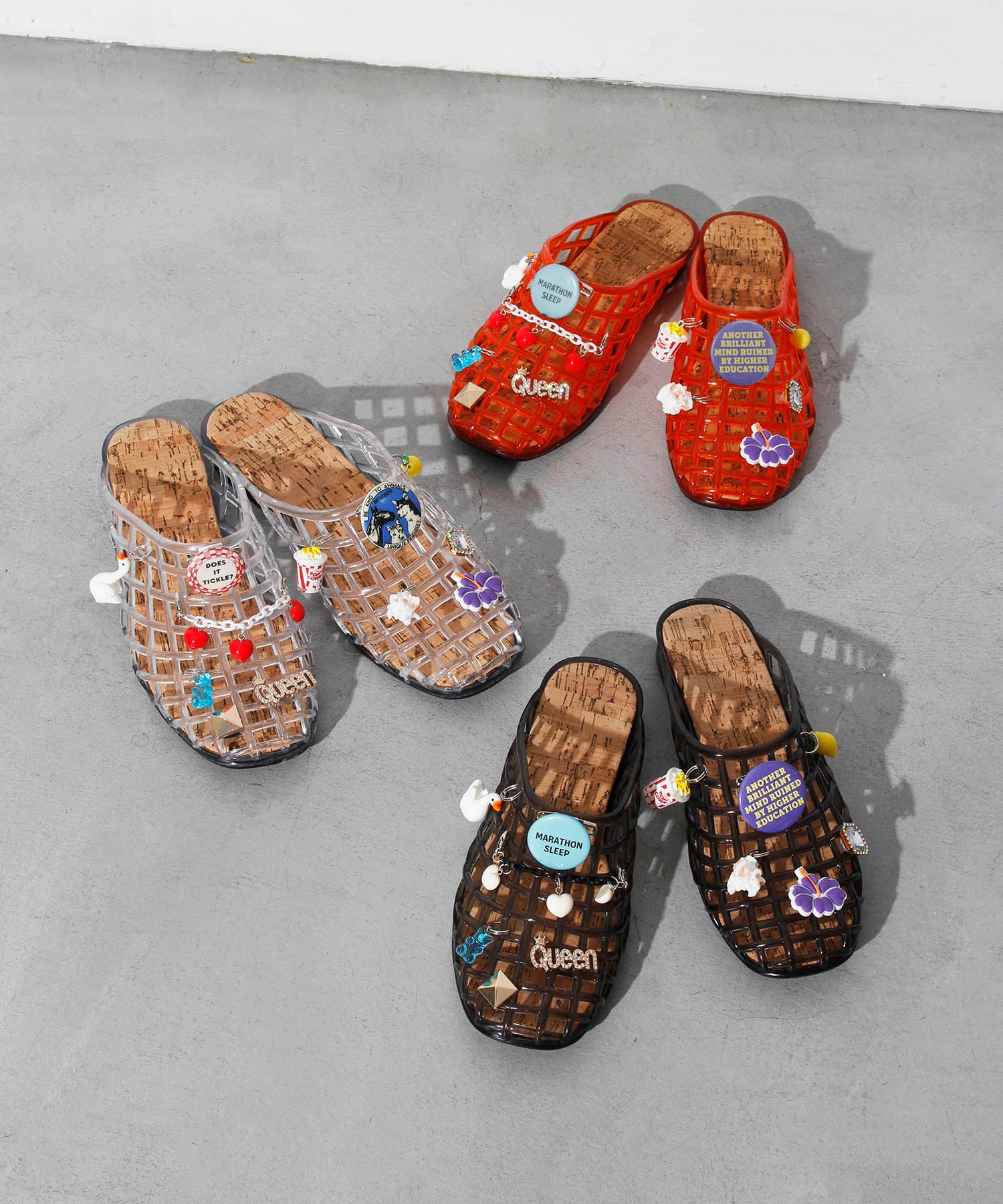 HEY! Mrs ROSE(ヘイ！ミセスローズ)Custom charm Sandals＜3月中旬発送