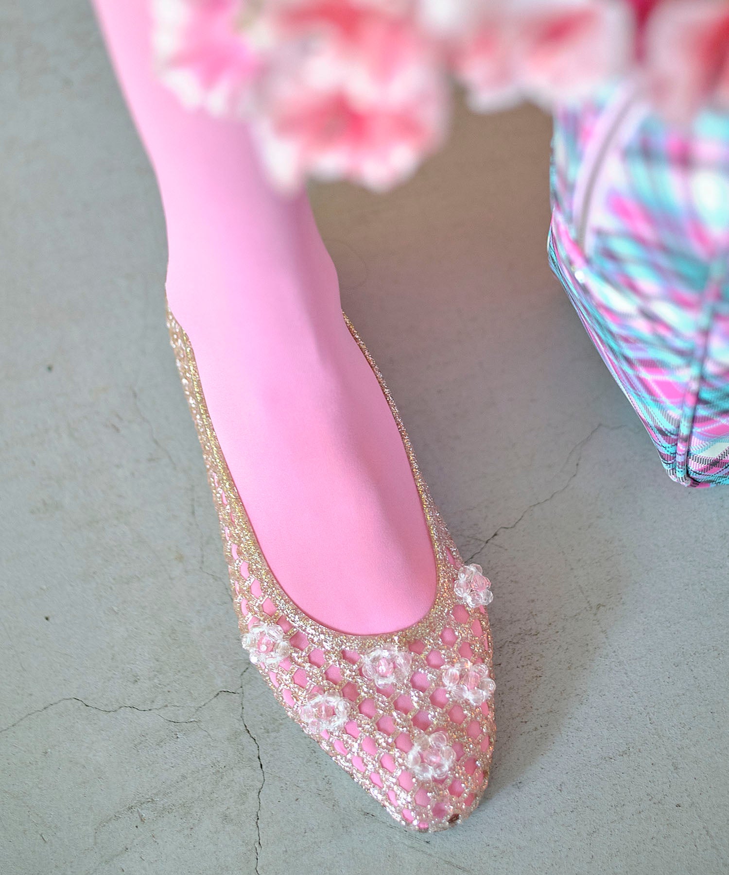 HEY! Mrs ROSE(ヘイ！ミセスローズ)Tiny Beads Sandals | CASSELINI