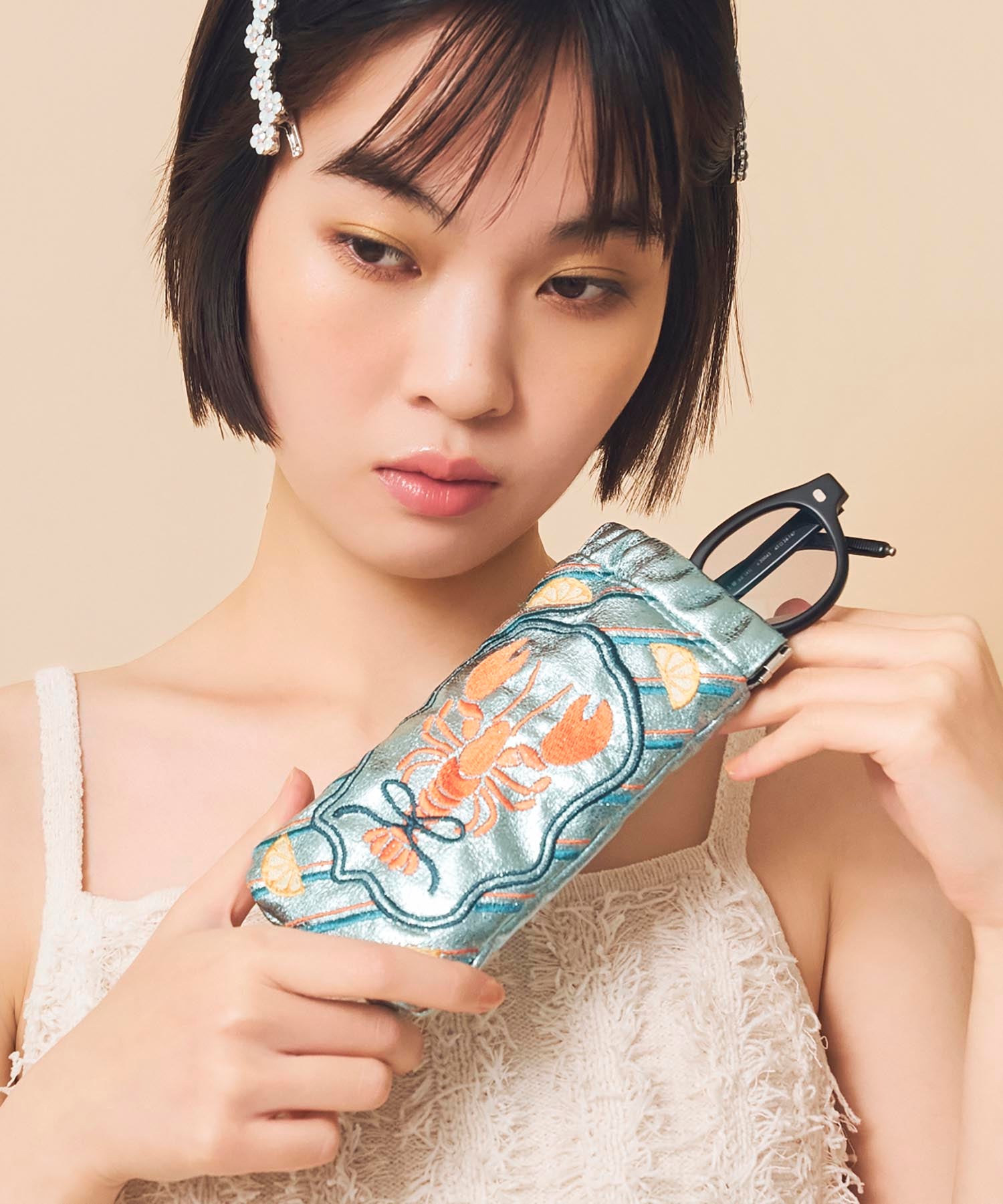 追加生産】Casselini(キャセリーニ)刺繍サングラスケース＜5月下旬発送