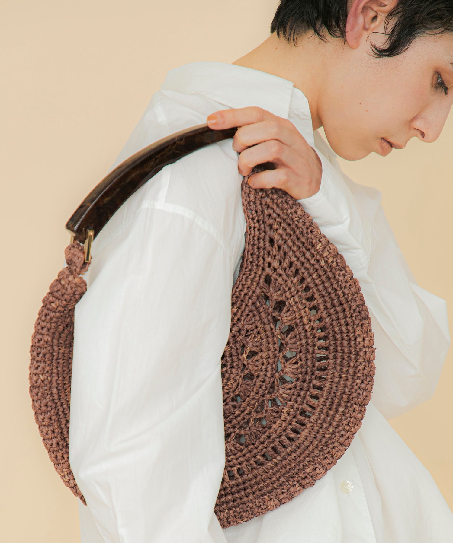 オハニ LE VERNIS] Raffia horn bag | CASSELINI ONLINE SHOP