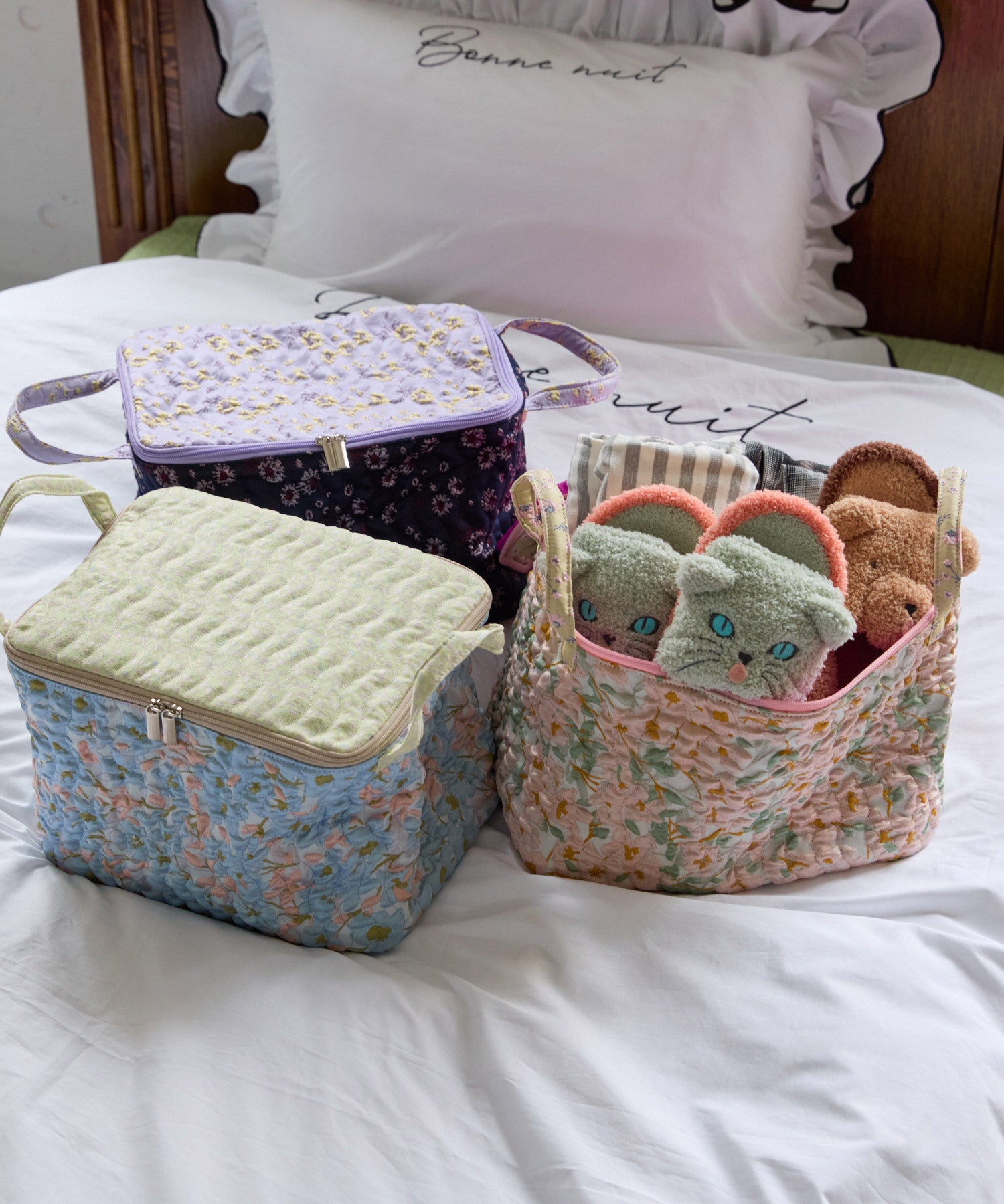 Casselini HOME(キャセリーニ ホーム)ジャガード収納バッグS