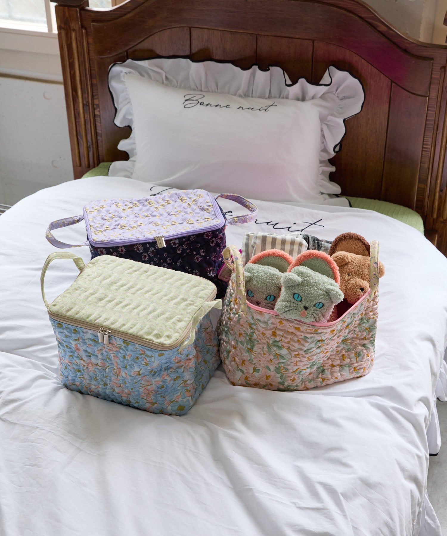 Casselini HOME(キャセリーニ ホーム)ジャガード収納バッグS