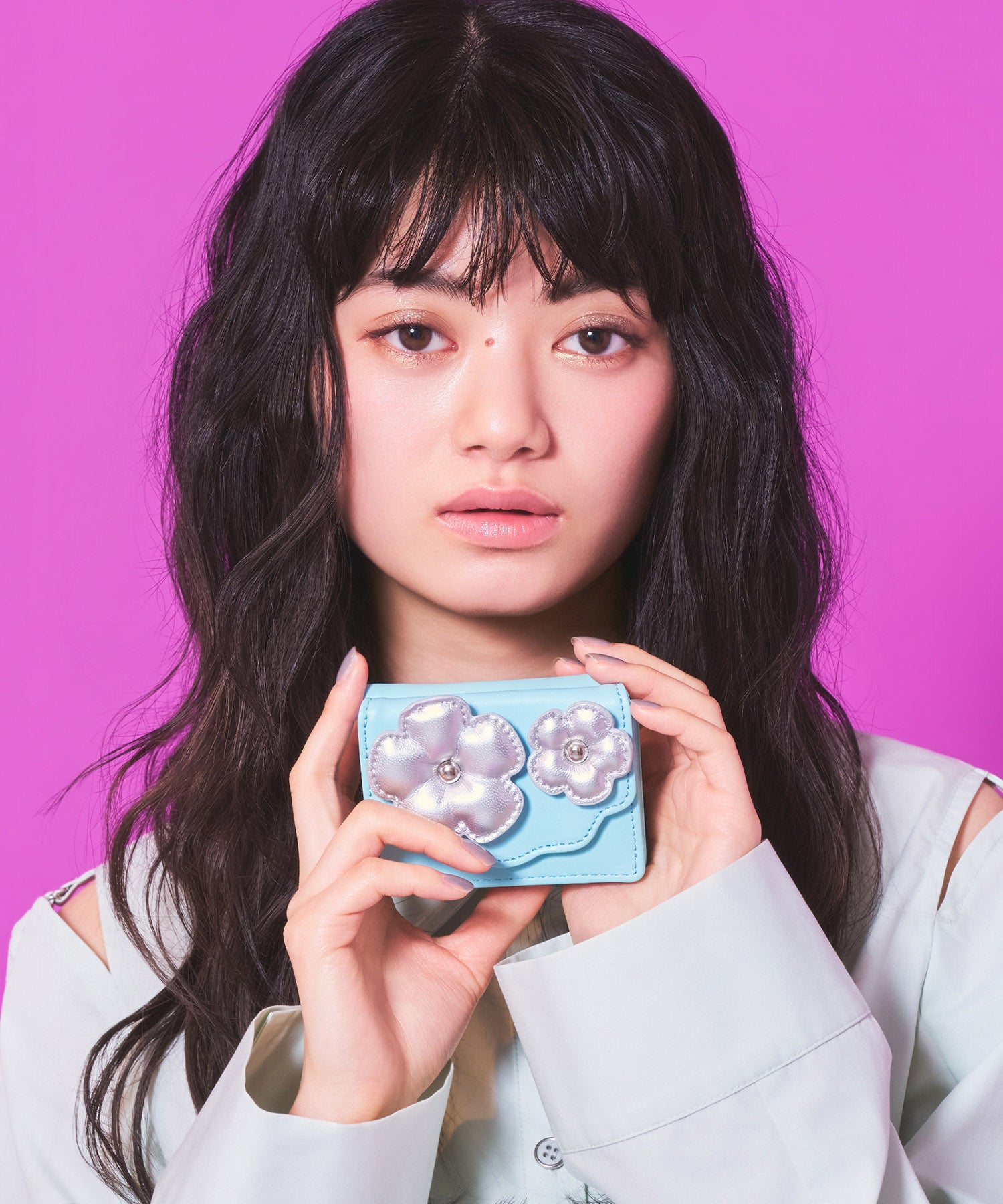 コンパクトウォレット フラワー&リーフ Casselini(キャセリーニ)ぷっくりフラワーウォレット | CASSELINI
