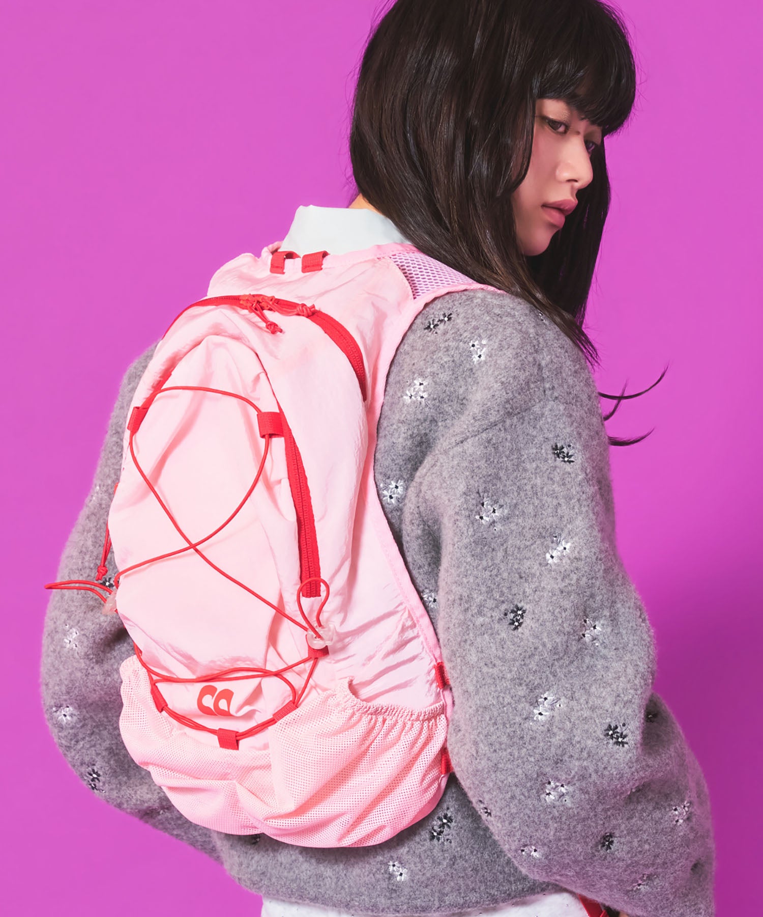 ピンク ナイロンリュック ハンドル付き Casselini(キャセリーニ)エアリーナイロンバックパック | CASSELINI