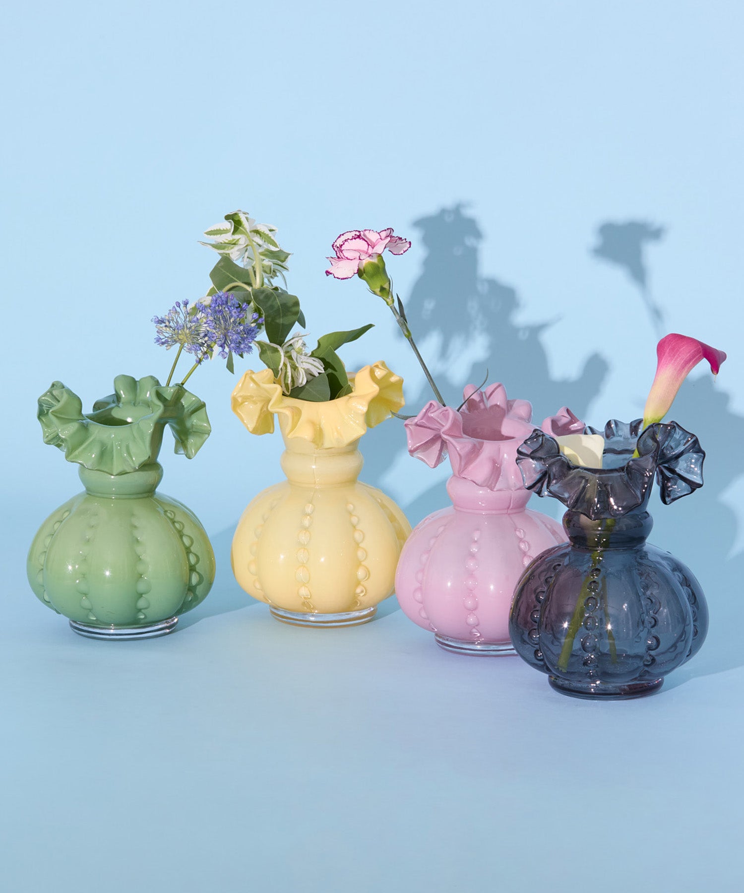 【新品未使用】イタリア製　ミニミニ花瓶 cocciprofumati ビンテージ Casselini HOME(キャセリーニ ホーム)ガラスフラワーベースBX