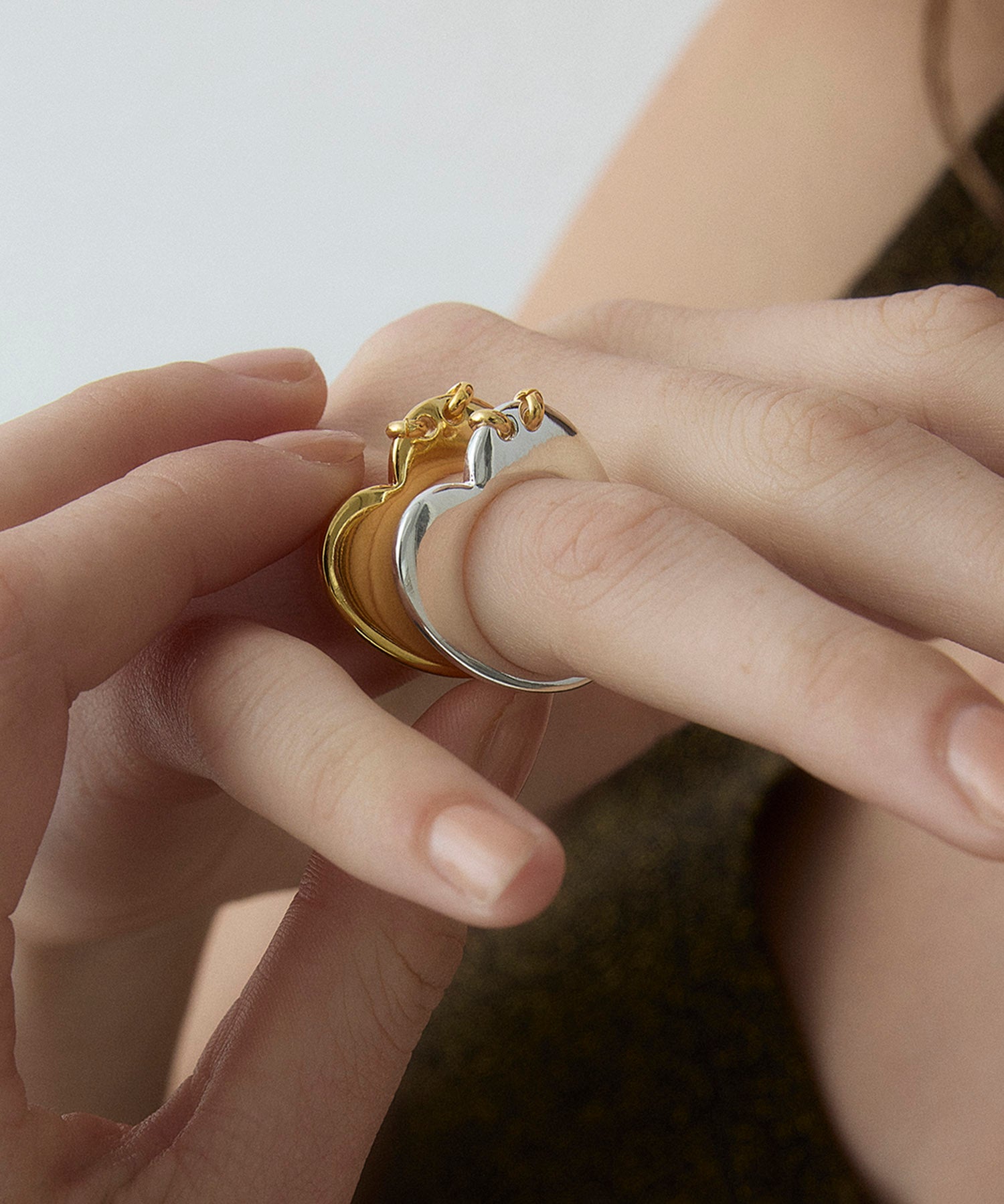 LAPUIS リング 3点セット LAPUIS] Plate heart ring | CASSELINI ONLINE SHOP